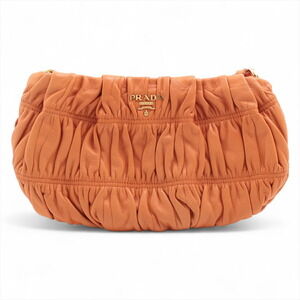 Prada Nappa Leather Pouch Orange